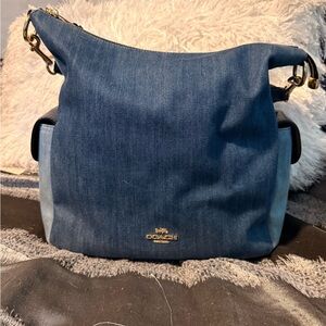 Coach Denim Blue Hobo Bag